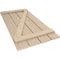 Ekena Millwork Rustic Four Board Spaced Board-n-Batten Sandblasted Faux Wood Shutters w/Z-Board, 23 1/2W x 76H, PR SHUBSZ23X76SDPR - alternate 9